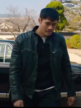 Alternative view of Snake Eyes 2021 Henry Golding Leather Jacket