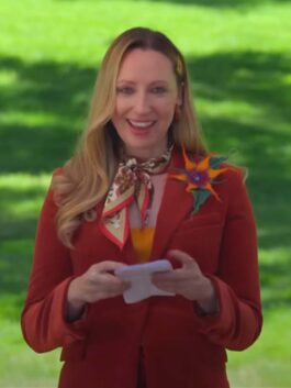 The Afterparty 2022 Anna Konkle Orange Blazer