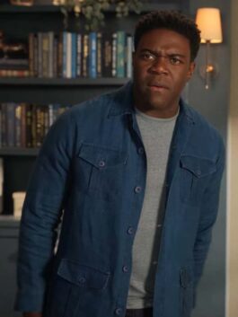 The Afterparty 2022 Sam Richardson Blue Cotton Jacket