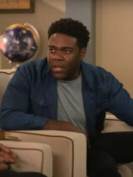 The Afterparty 2022 Sam Richardson Blue Cotton Jacket
