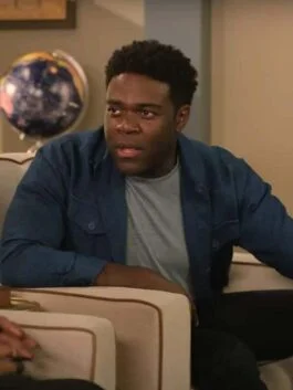 The Afterparty 2022 Sam Richardson Blue Cotton Jacket