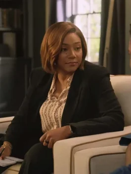 The Afterparty 2022 Tiffany Haddish Black Blazer (front)