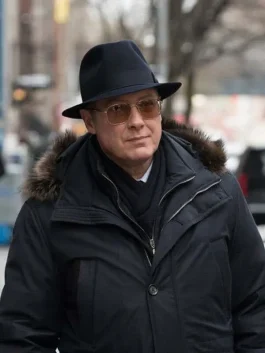 The Blacklist James Spader Black Cotton Coat front