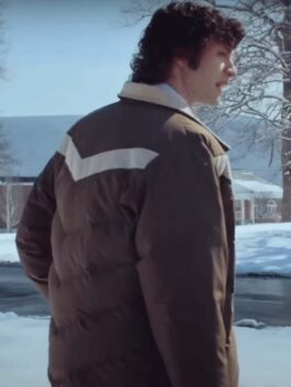 The Holdovers 2023 Dominic Sessa Brown Puffer Jacket