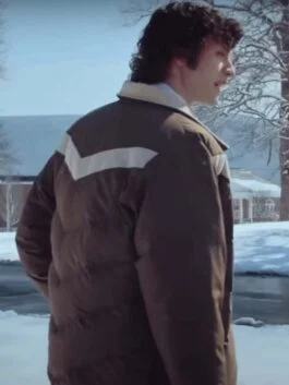 The Holdovers 2023 Dominic Sessa Brown Puffer Jacket