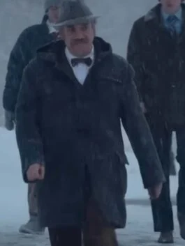 The Holdovers 2023 Paul Giamatti Black Coat