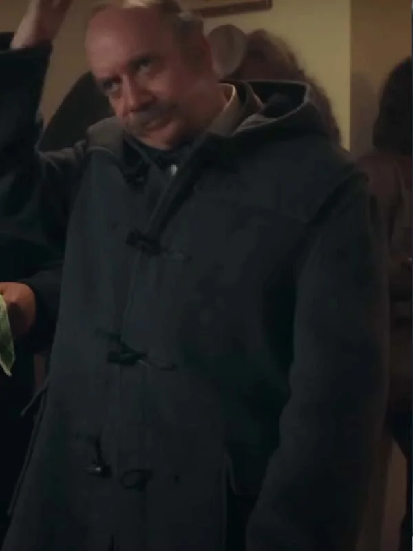 The Holdovers 2023 Paul Giamatti Black Coat