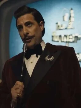 The Hunger Games 2023 Jason Schwartzman Velvet Blazer