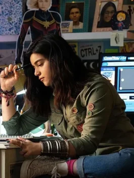 Iman Vellani The Marvels 2023 Green Jacket