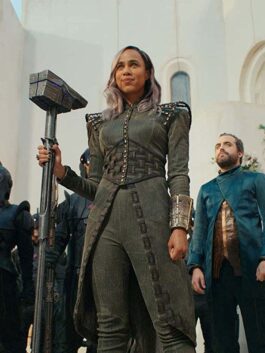 The Marvels 2023 Zawe Ashton Green Trench Coat