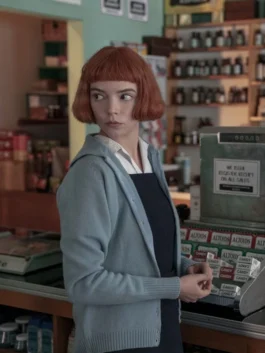 The Queen’s Gambit Anya Taylor-Joy Blue Sweater