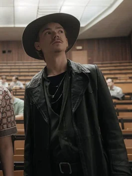 The Queen’s Gambit Matthew Dennis Lewis Leather Coat