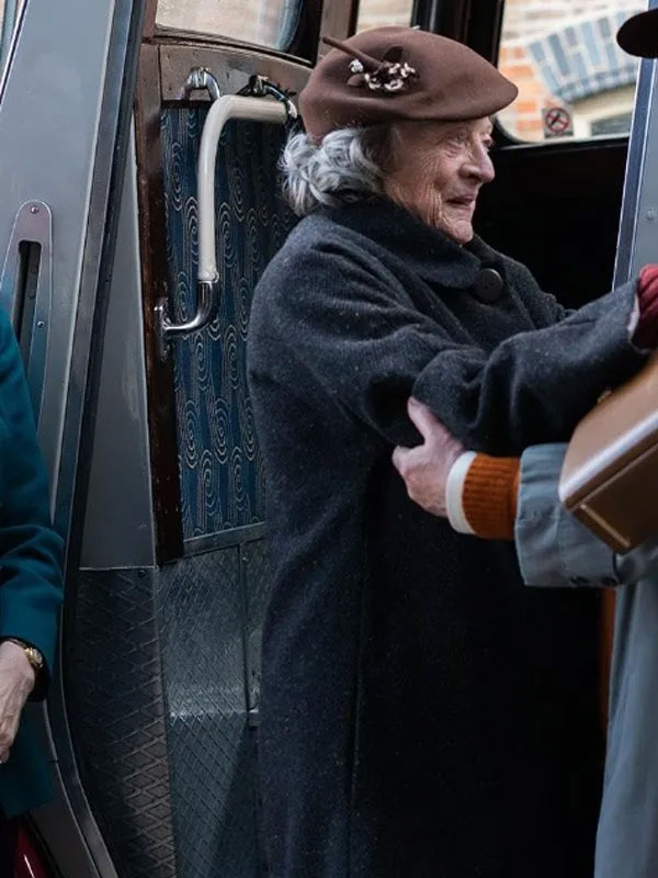 The Miracle Club 2023 Maggie Smith Black Trench Coat