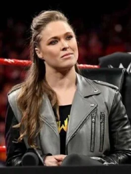 WWE Ronda Rousey Black and Grey Jacket