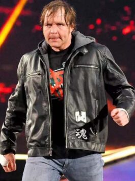 WWE Wrestler Dean Ambrose Black Leather Jacket