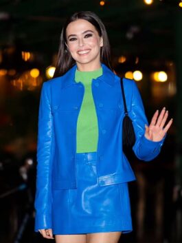 The Outfit Premiere 2022 Zoey Deutch Leather Jacket