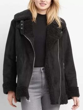 Upload Season 2 Nora Antony Shearling Leather Jacket