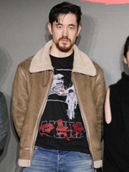 Snake Eyes Movie Premiere Event Brown Shearling Leather Jacket