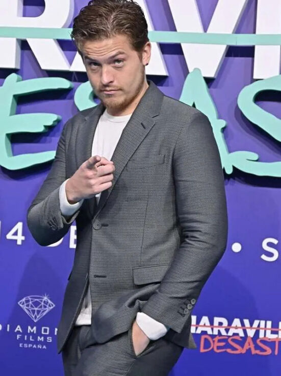 Beautiful Disaster 2023 Dylan Sprouse Grey Suit