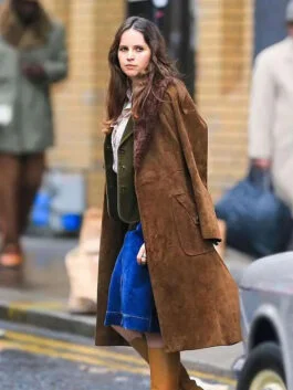 Dead Shot 2023 Felicity Jones Brown Coat