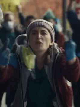 Dumb Money 2023 Christina Brucato Red Jacket