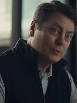 Dumb Money 2023 Nick Offerman Black Vest