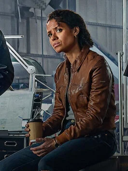 Lift 2023 Gugu Mbatha-Raw Brown Jacket