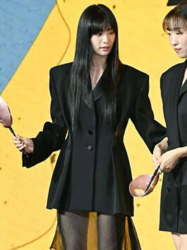 Mask Girl 2023 Elaine Wang Black Blazer