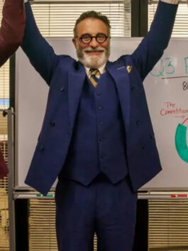 Pain Hustlers Andy Garcia Blue Blazer
