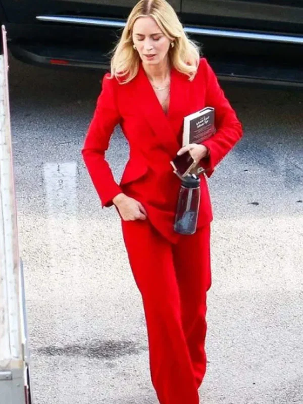 Pain Hustlers Emily Blunt Red Blazer