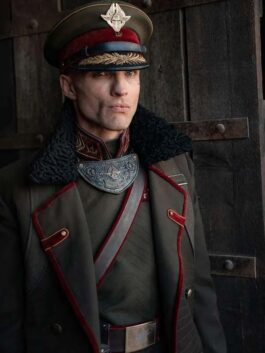 Rebel Moon 2023 Ed Skrein Green Coat