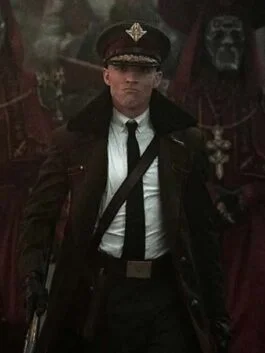 Rebel Moon 2023 Ed Skrein Green Coat