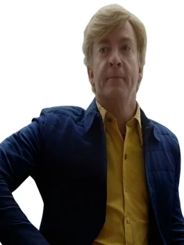 Rhys Darby Relax I’m From The Future Casper Blue Quilted Jacket