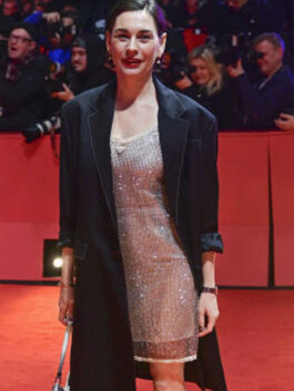 She Came To Me 2023 Christiane Paul Black Coat