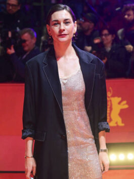 She Came To Me 2023 Christiane Paul Black Coat
