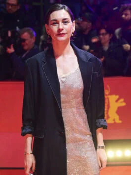 She Came To Me 2023 Christiane Paul Black Coat