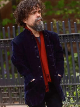 She Came To Me 2023 Peter Dinklage Blue Coat