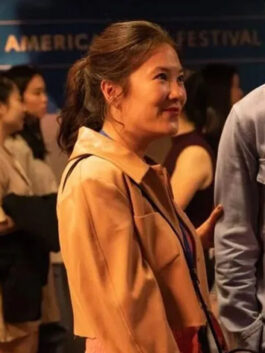 Shortcomings 2023 Ally Maki Brown Jacket
