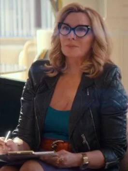 Glamorous 2023 Kim Cattrall Black Leather Jacket