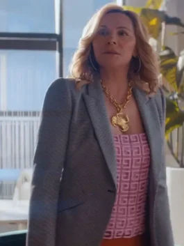 Glamorous 2023 Kim Cattrall Grey Blazer