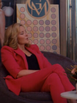 Glamorous 2023 Kim Cattrall Pink Blazer