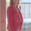 Glamorous 2023 Kim Cattrall Pink Blazer Coat