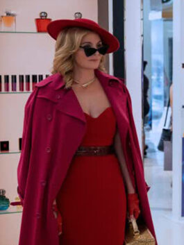 Glamorous 2023 Kim Cattrall Pink Trench Coat