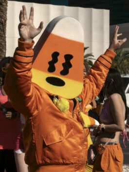 Obliterated Orange Bomber Jacket