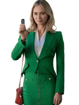 Pain Hustlers Emily Blunt Green Blazer