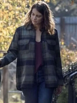 The Walking Dead Maggie Rhee Cheked Jacket