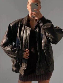 Women's 90's Oversize Leather Jacket