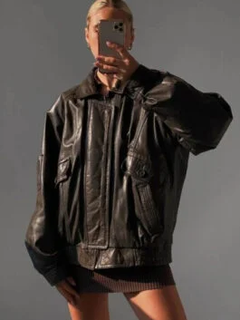 Women's 90's Oversize Leather Jacket