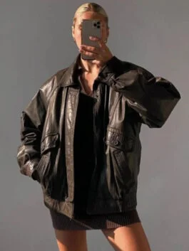 Women's 90's Oversize Leather Jacket