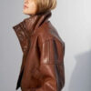 Women's Brown Bomber 90's Oversize Jacket